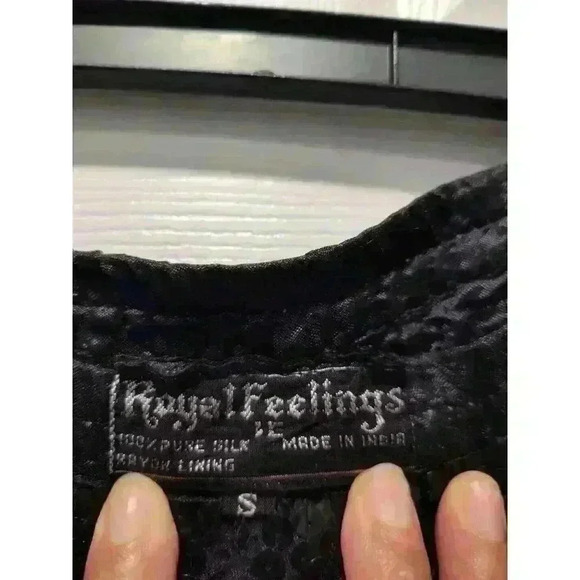 Vintage Royal Feelings 100% Pure Silk 80s Sparkly Sequin Skirt‎ Womens SMALL - Picture 3 of 7